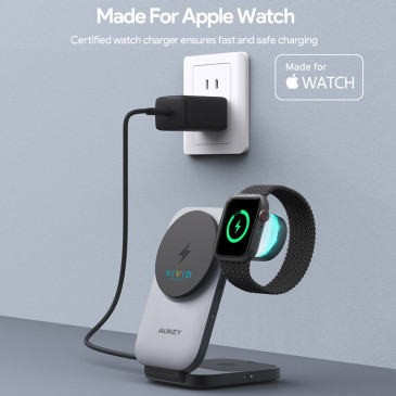 Aukey qi2 Foldable 3-in-1 Magnetic Ultra Fast Wireless Charger